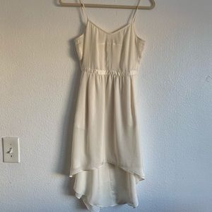 ARITZIA Talula White Silky Mini/High-Low Dress, S2